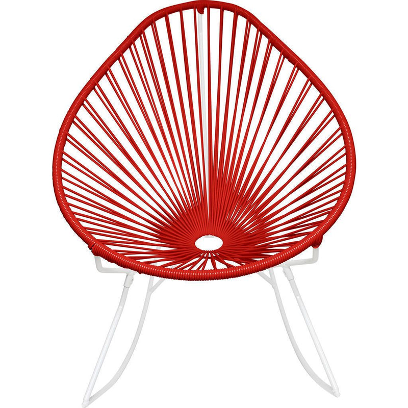 Innit Designs Acapulco Rocker Chair | White/Red