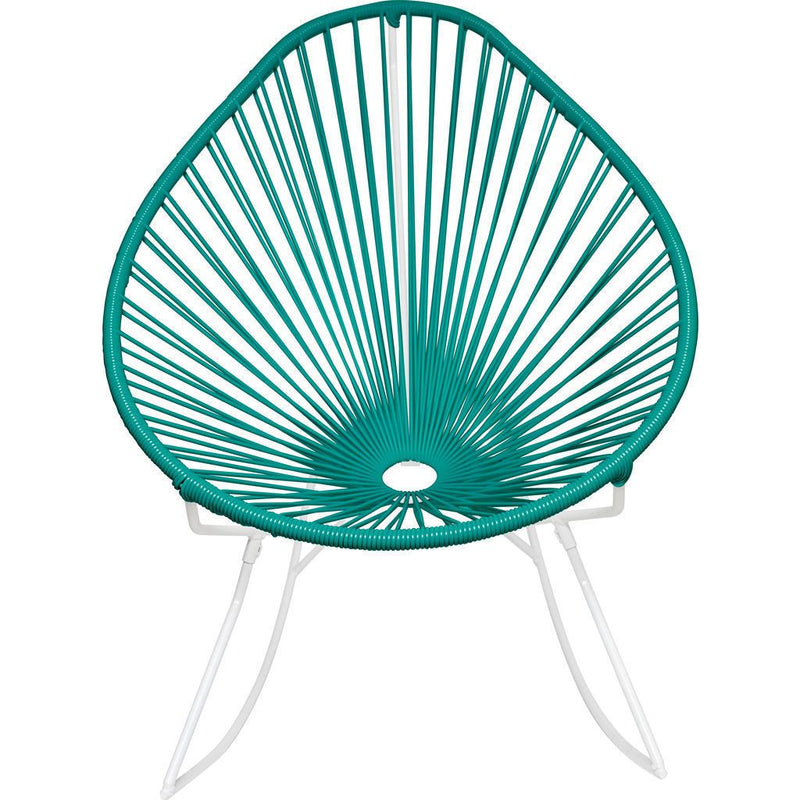 Innit Designs Acapulco Rocker Chair | White/Turquoise