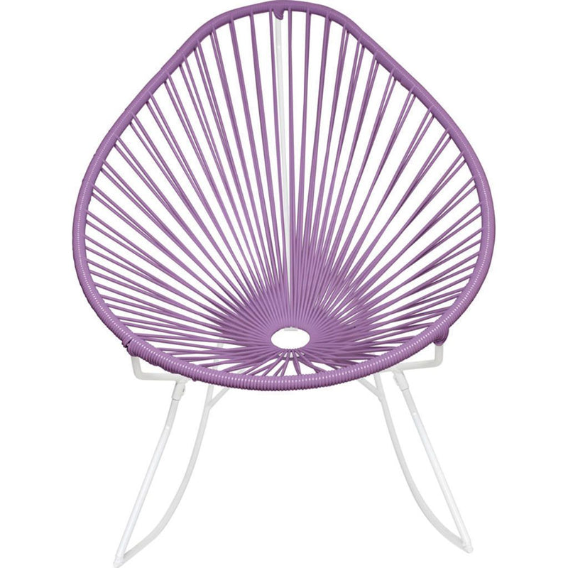 Innit Designs Acapulco Rocker Chair | White/Orchid