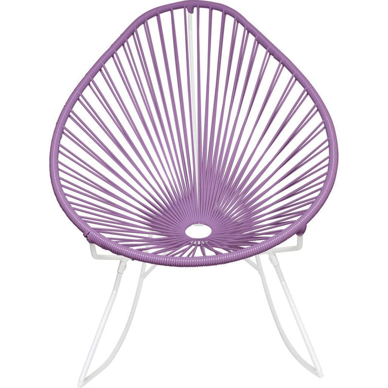 Innit Designs Acapulco Rocker Chair | White/Orchid