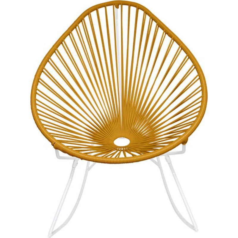 Innit Designs Acapulco Rocker Chair | White/Caramel