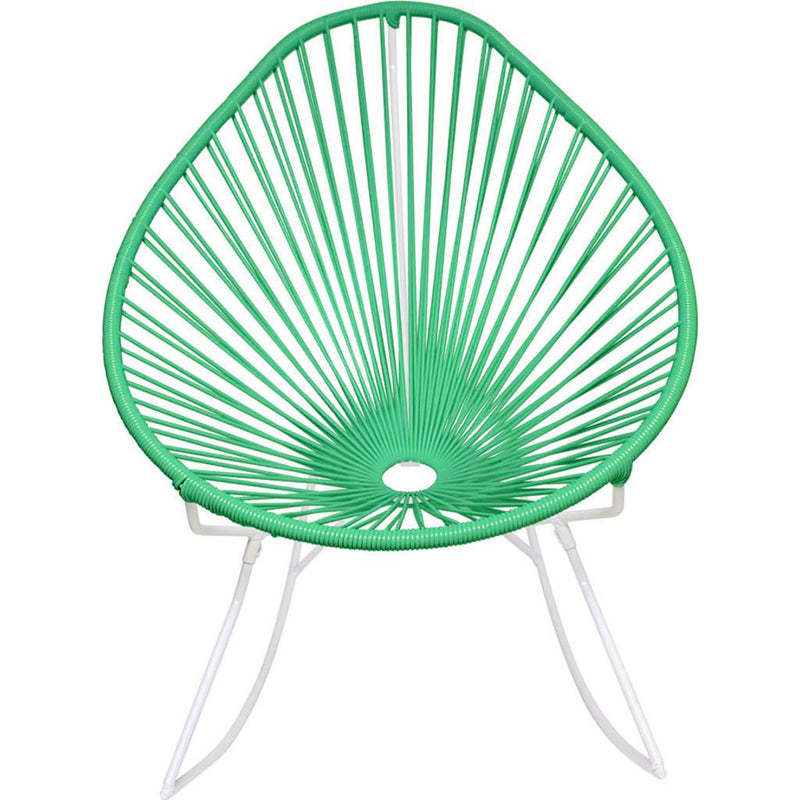 Innit Designs Acapulco Rocker Chair | White/Mint