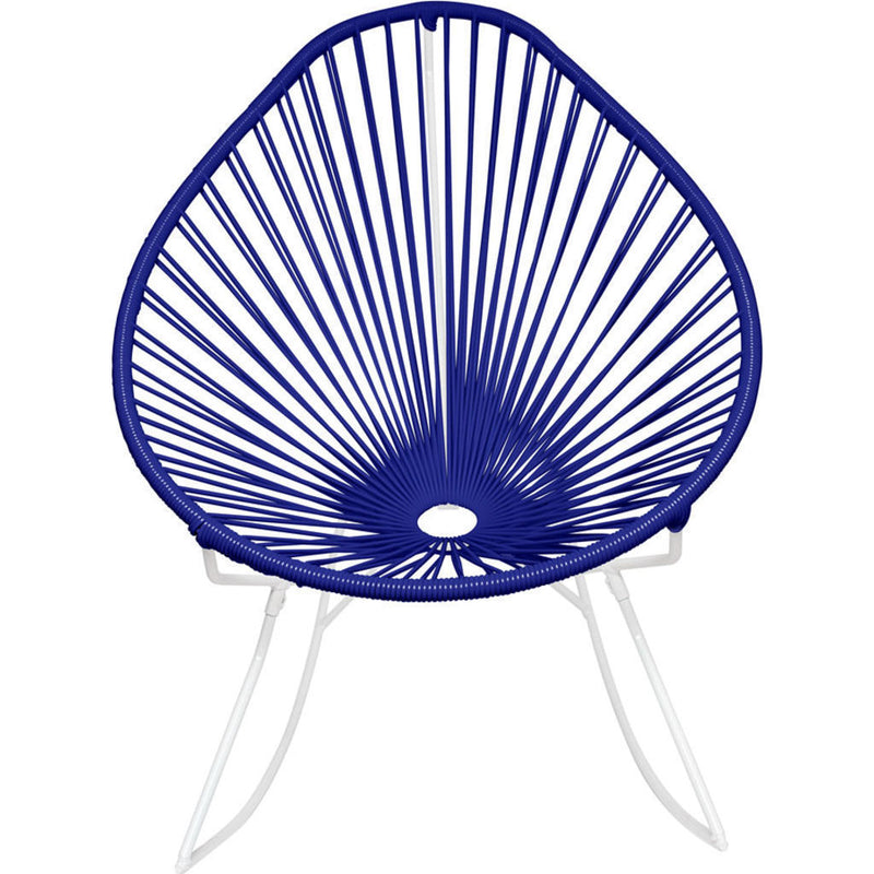 Innit Designs Acapulco Rocker Chair | White/Deep Blue