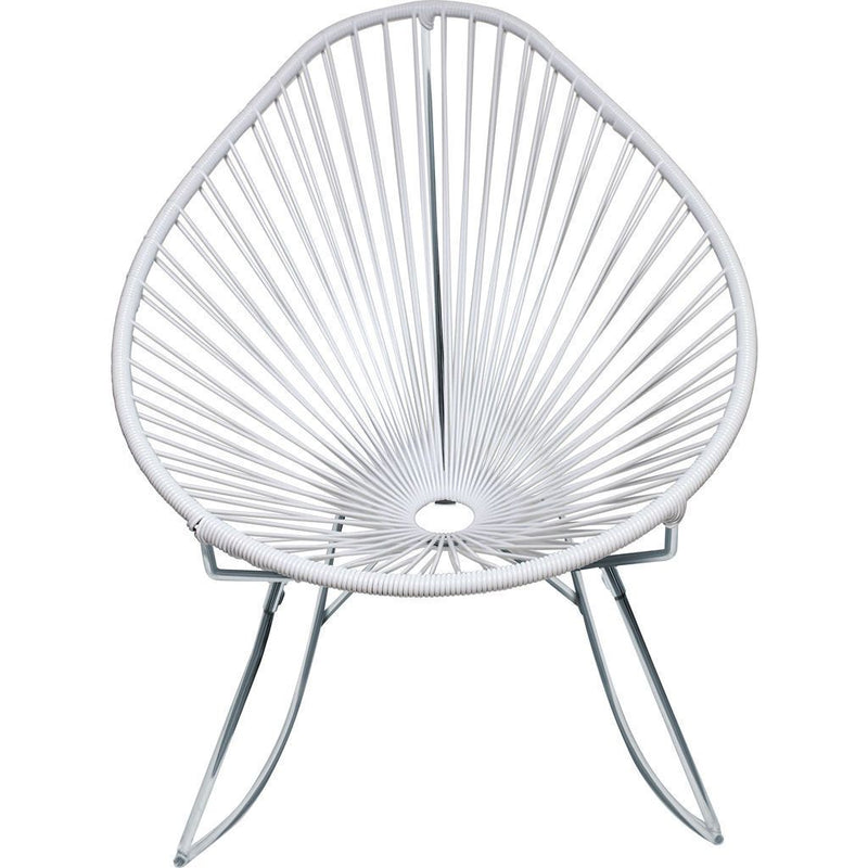 Innit Designs Acapulco Rocker Chair | Chrome/White