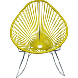 Innit Designs Acapulco Rocker Chair | Chrome/Yellow