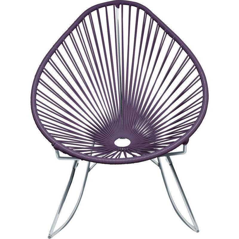 Innit Designs Acapulco Rocker Chair | Chrome/Grey