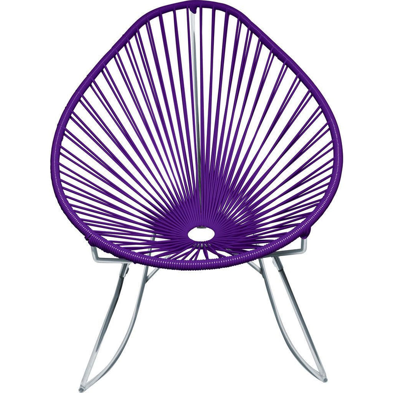 Innit Designs Acapulco Rocker Chair | Chrome/Purple