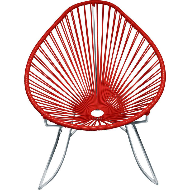 Innit Designs Acapulco Rocker Chair | Chrome/Red