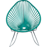 Innit Designs Acapulco Rocker Chair | Chrome/Turquoise