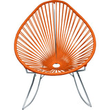 Innit Designs Acapulco Rocker Chair | Chrome/Orange