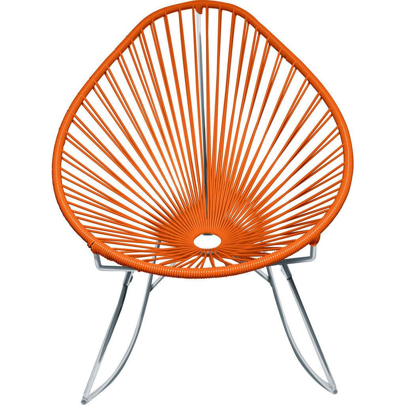 Innit Designs Acapulco Rocker Chair | Chrome/Orange