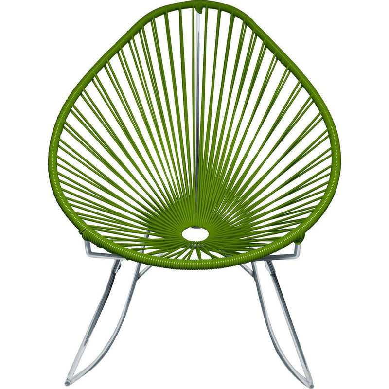 Innit Designs Acapulco Rocker Chair | Chrome/Cactus