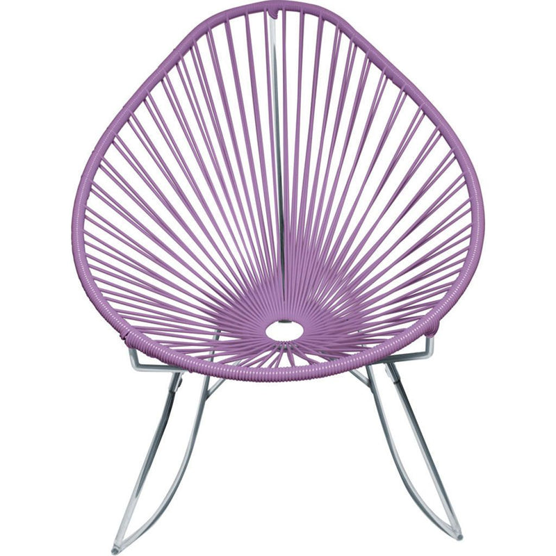 Innit Designs Acapulco Rocker Chair | Chrome/Orchid