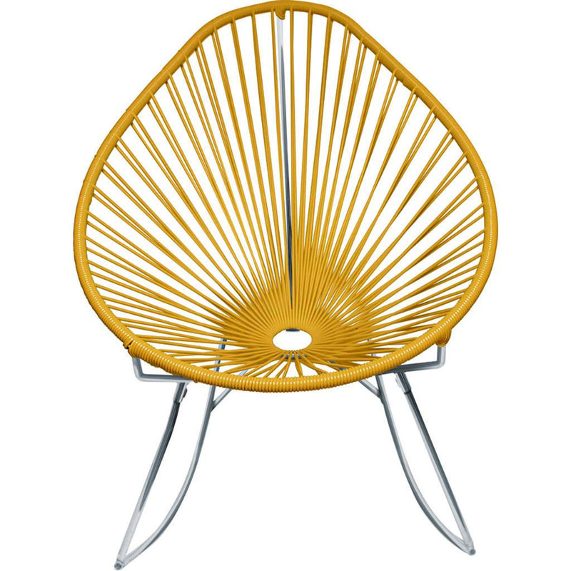 Innit Designs Acapulco Rocker Chair | Chrome/Caramel