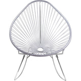 Innit Designs Acapulco Rocker Chair | Chrome/Clear