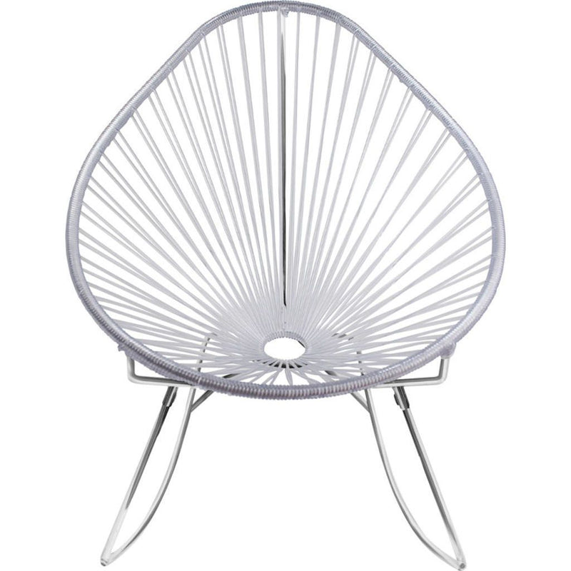 Innit Designs Acapulco Rocker Chair | Chrome/Clear