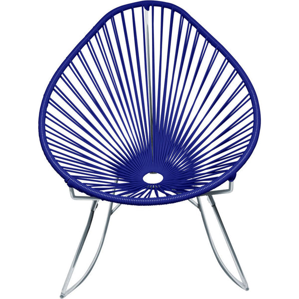 Innit Designs Acapulco Rocker Chair | Chrome/Deep Blue