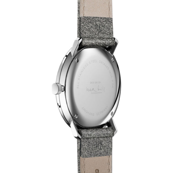 Junghans Max Bill Quartz Watch | Grey Leather Strap 041/041/4818.00