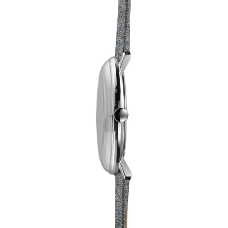 Junghans Max Bill Quartz Watch | Grey Leather Strap 041/4818.04