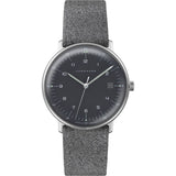Junghans Max Bill Quartz Watch | Grey Leather Strap 041/041/4818.00