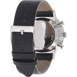 Junghans Form C Chronoscope Quartz Matt Anthracite Watch | Black Leather Strap 041/4876.00