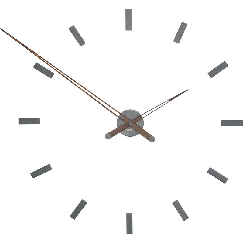 Nomon Tacon 12 T Wall Clock | Graphite Finished Brass/Walnut