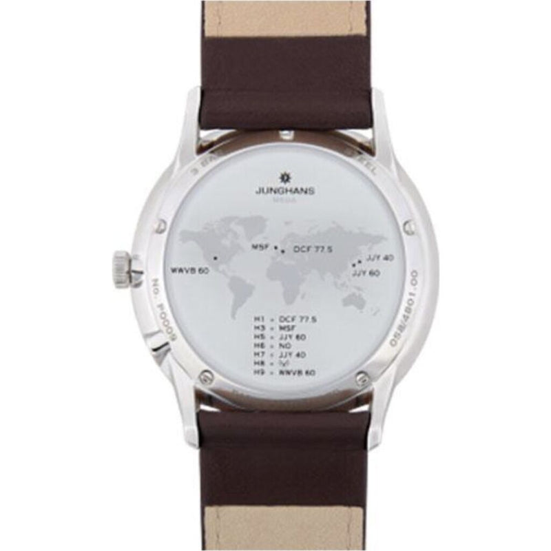 Junghans Meister Mega Matt Silver Watch | Brown Horse Leather Strap 058/4800.00