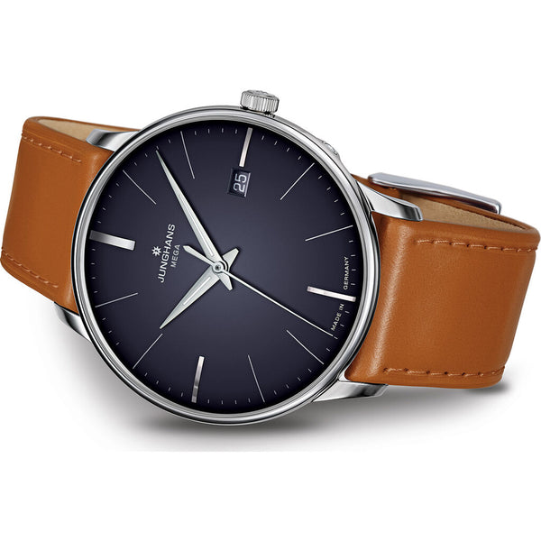 Junghans Meister Mega Blue Watch | Brown Horse leather strap 058/4801.00