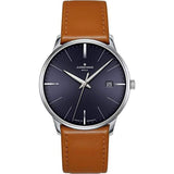 Junghans Meister Mega Blue Watch | Brown Horse leather strap 058/4801.00