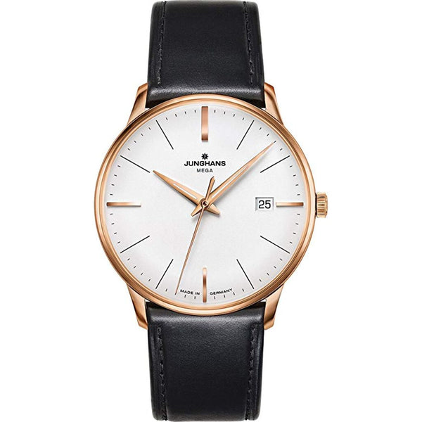 Junghans Meister Mega PVD Radio Controlled Watch | Black Horse Leather Strap 058/7800.00
