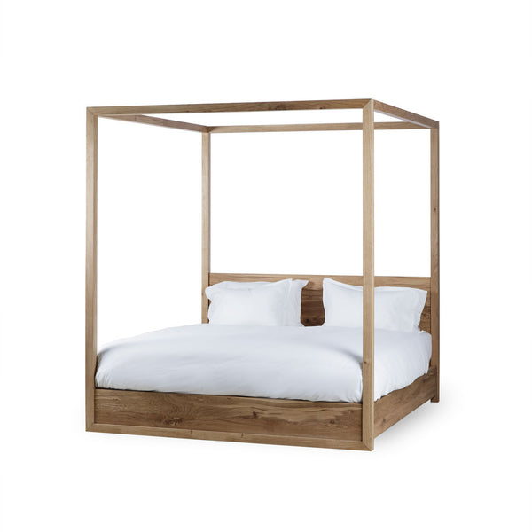 Resource Decor Otis Poster Queen Sized Bed | French Oak
