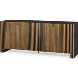 Resource Decor Angelica Credenza | Black Oak/French Oak