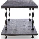 Resource Decor Natal Media Console Table | French Oak/Turned Steel