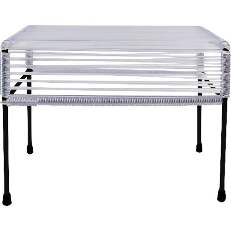 Innit Designs Atom Ottoman | Clear/Black