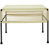 Innit Designs Atom Ottoman | Ivory/Black