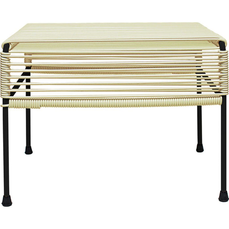 Innit Designs Atom Ottoman | Ivory/Black