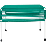 Innit Designs Atom Ottoman | Turquoise/White