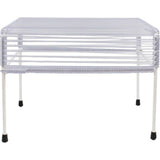 Innit Designs Atom Ottoman | Clear/White