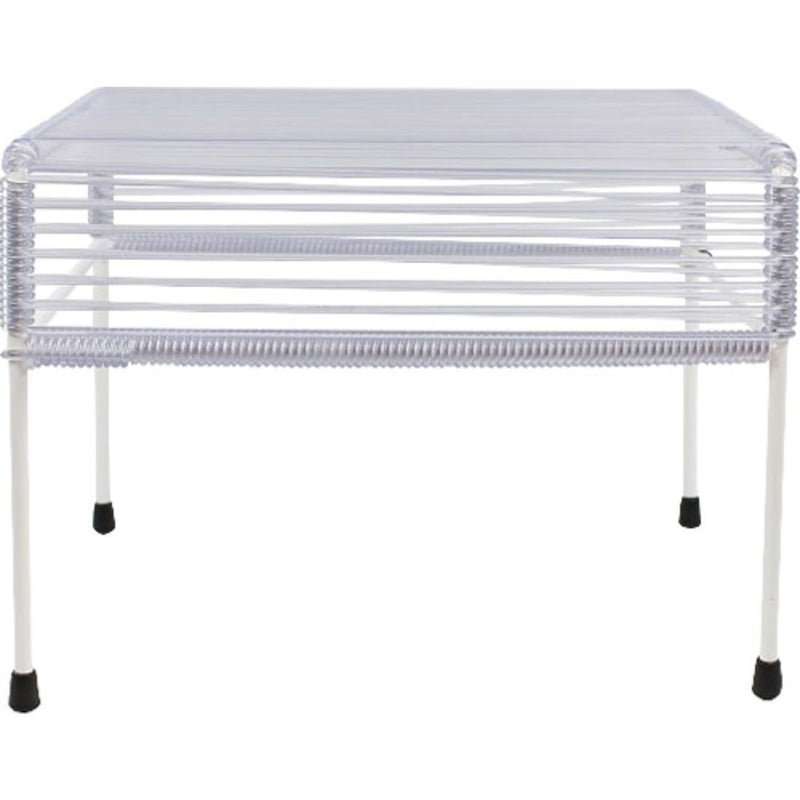 Innit Designs Atom Ottoman | Clear/White