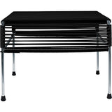 Innit Designs Atom Ottoman | Black/Chrome