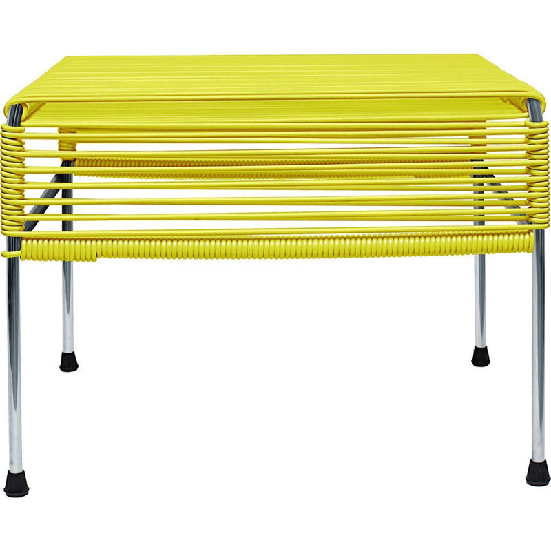 Innit Designs Atom Ottoman | Yellow/Chrome
