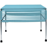 Innit Designs Atom Ottoman | Blue/Chrome