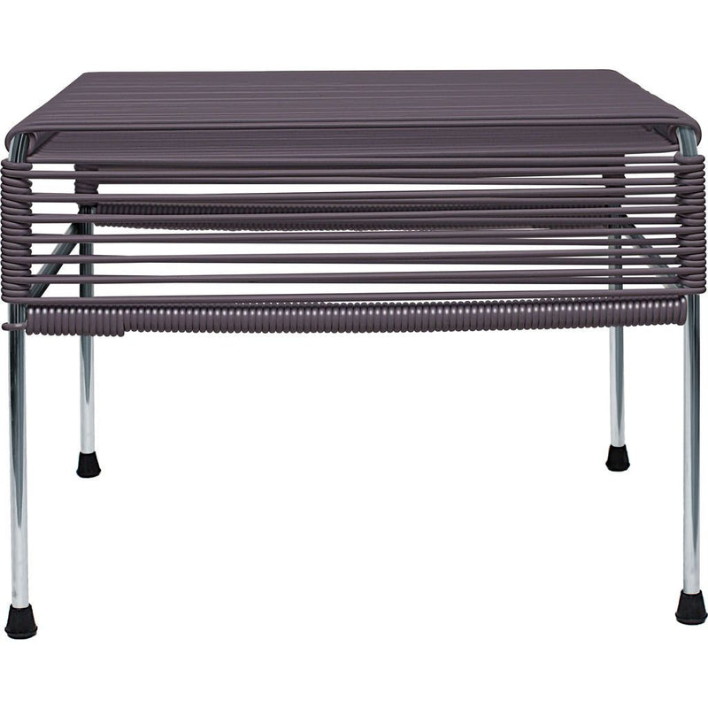Innit Designs Atom Ottoman | Grey/Chrome