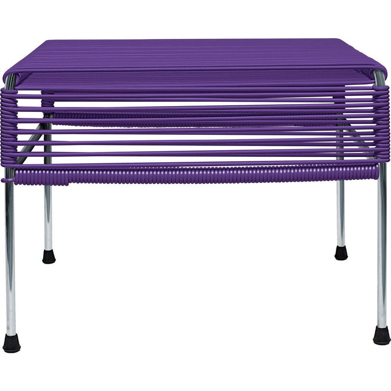 Innit Designs Atom Ottoman | Purple/Chrome