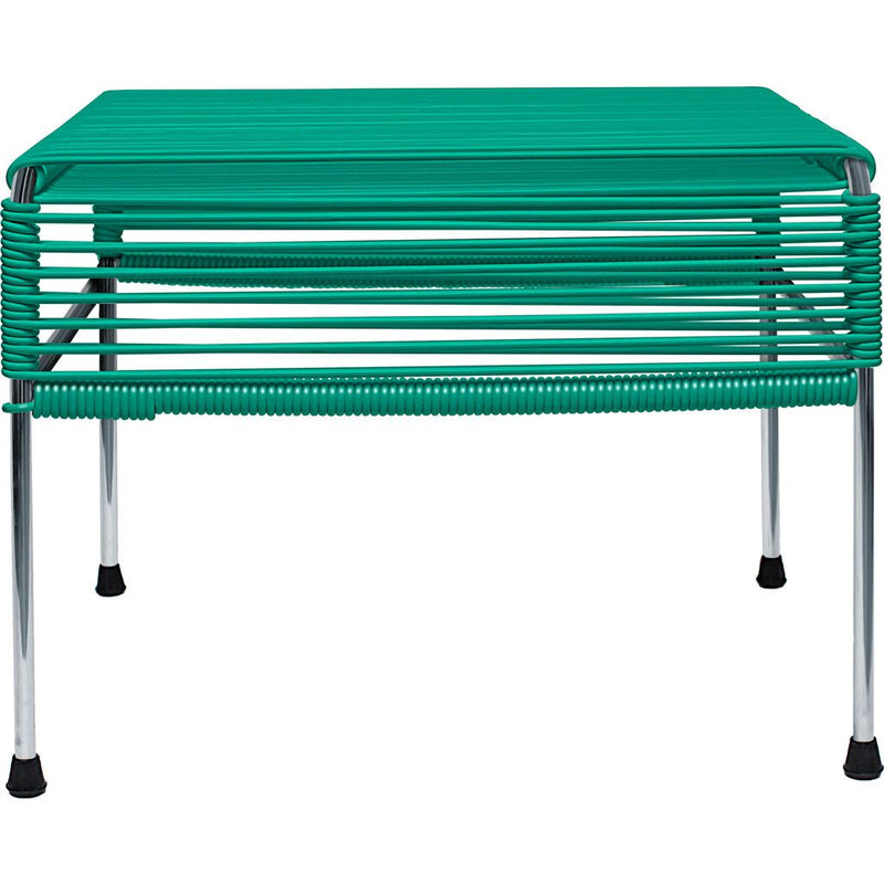 Innit Designs Atom Ottoman | Turquoise/Chrome