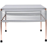 Innit Designs Atom Ottoman | White/Copper