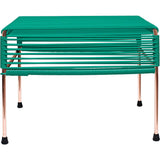 Innit Designs Atom Ottoman | Turquoise/Copper