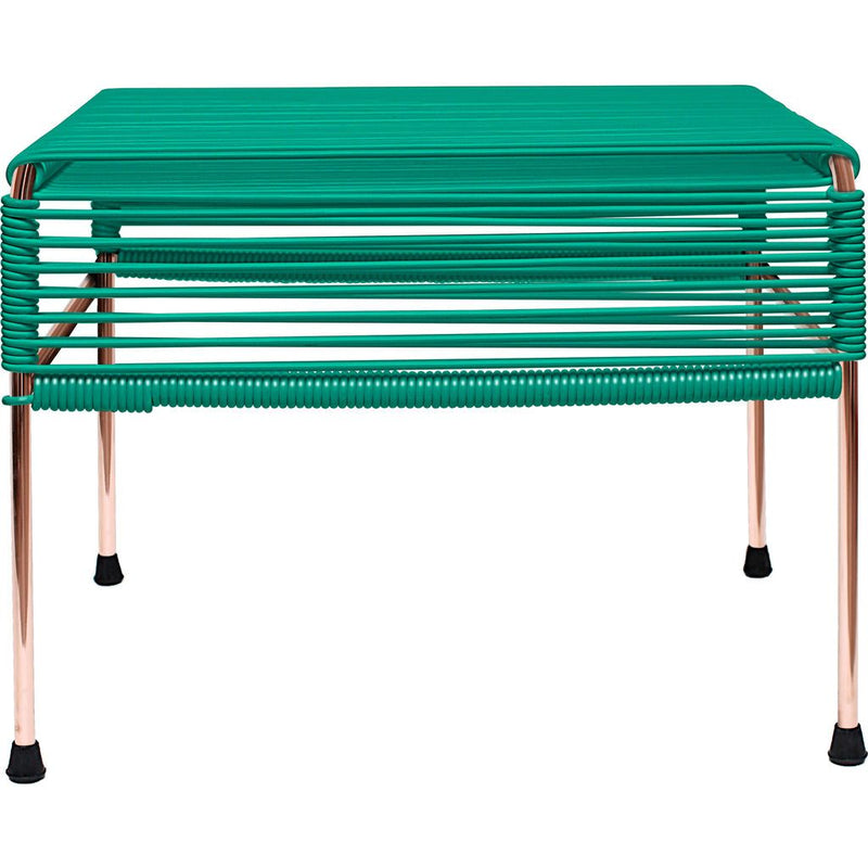Innit Designs Atom Ottoman | Turquoise/Copper