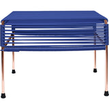 Innit Designs Atom Ottoman | Deep Blue/Copper
