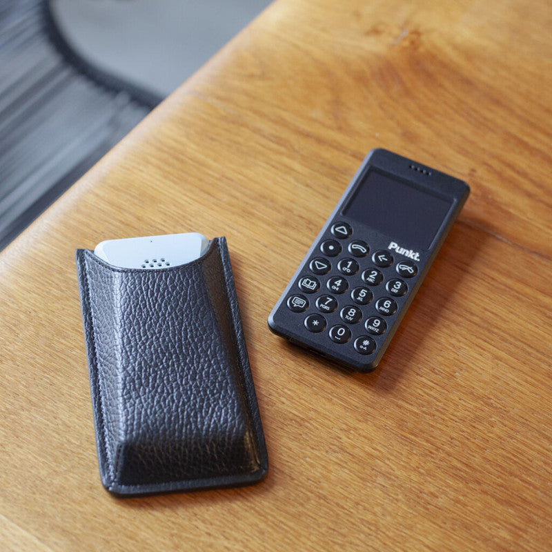 Punkt. MP02 & Danny P. Leather Case for MP02 4G Mobile Phone | Black